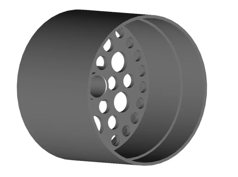 SCT-ALU-Felge (Light), Hinten B 13 mm, AD 14.0 bis 21.0 mm, Achse D 3.0mm, 7075 Alu, gehärtet, M3 Madenschraube, halb innenliegende Achsnabe/Schraube