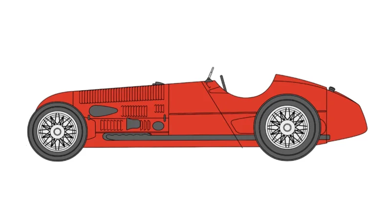 Scaleauto Slotcar 1:24 Analog Bausatz SCALEAUTO A12C White Kit — Rennversion, Metall-Chassis, mit Decals