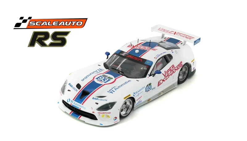 Slotcar 1:32 Analog SCALEAUTO GTS-R No. 93 — Wettbewerbsversion, Metall-Chassis, mit Tuningzubehör