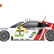 Scaleauto Slotcar 1:32 Analog SCALEAUTO 992 No. 5 — Rennversion, Kunststoff-Chassis