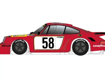 Scaleauto Slotcar Maßstab 1:32 analog SCALEAUTO RSR No. 58 in Rennversion mit Kunststoff-Chassis
