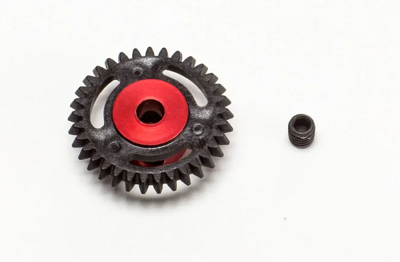 Schrägzahnrad 33Z Ø17,4mm Plastik m.Alunabe f.Slotcars 1:24 BRM