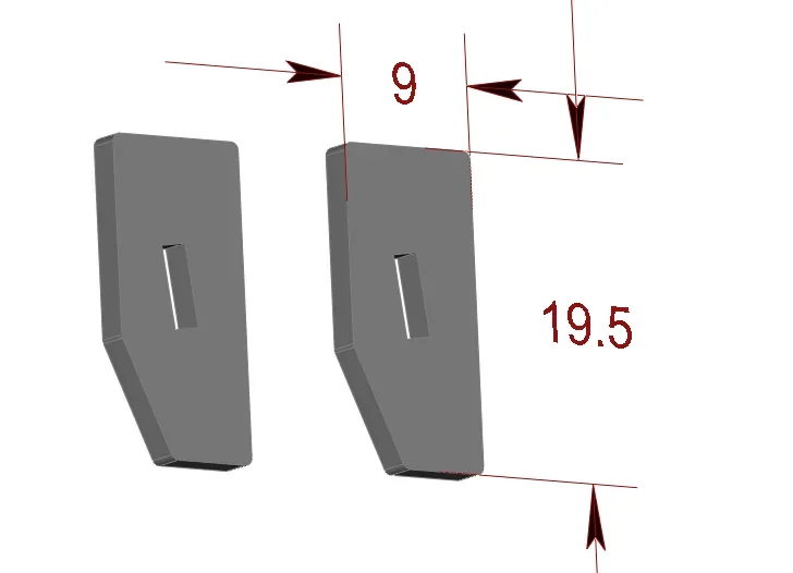 Seitenflaps (2) versch., 5 Eck, (FLEX-FLÜGEL)
