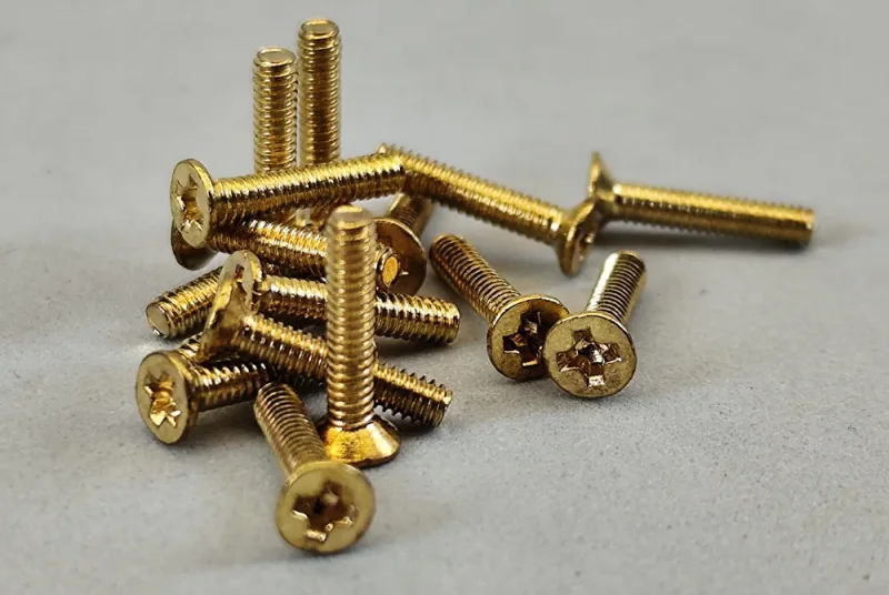 Senkkopfschraube, Kreuz, Messing, M2 von 5-10mm