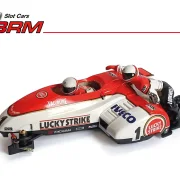 Sidecar (Sidebike) Red-White in Rennversion, World Championship 1987 - #1 LCR FIM Sidecar Streuer - Schnieders - Slotcar Maßstab 1:18 analog BRM Racing,