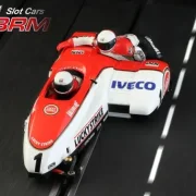 Sidecar (Sidebike) Red-White in Rennversion, World Championship 1987 - #1 LCR FIM Sidecar Streuer - Schnieders - Slotcar Maßstab 1:18 analog BRM Racing,