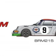 Slotcar 1:24 Analog BRM 911 No. 9, (silber) Rennversion, Metall-Chassis -  BRM215