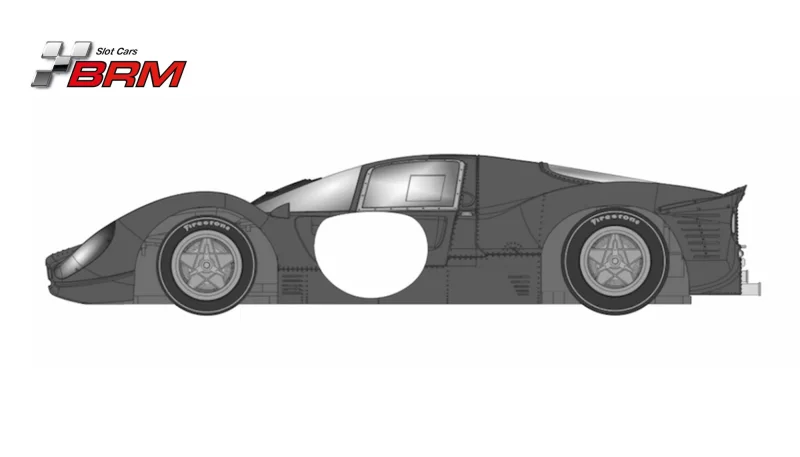 Slotcar 1:24 Analog Bausatz BRM 330P4/412P White Kit — Rennversion, Metall-Chassis