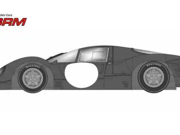 Slotcar 1:24 Analog Bausatz BRM 330P4/412P White Kit — Rennversion, Metall-Chassis