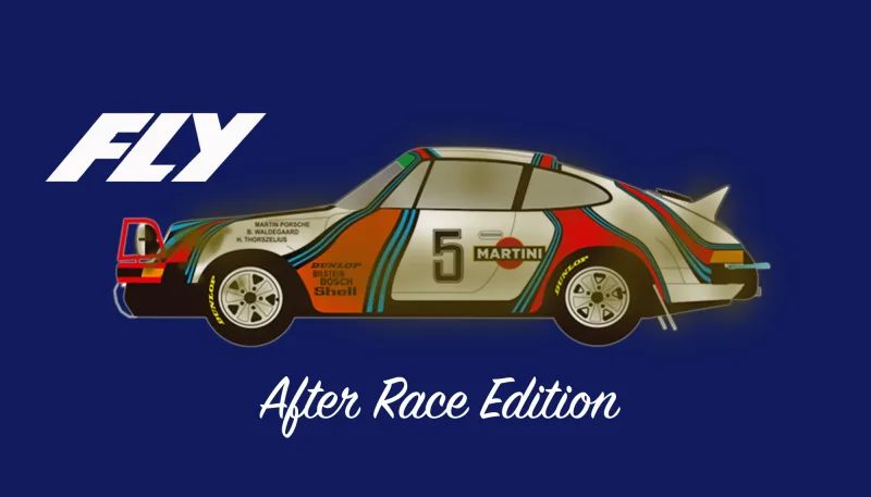 Slotcar 1:32 Analog FLY 911 No. 5 — After Race Edition mit Schmutzeffekt, Kunststoff-Chassis