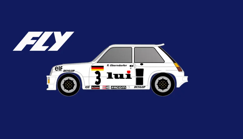 Slotcar 1:32 Analog FLY R5 Turbo No. 3, Kunststoff-Chassis FLY
