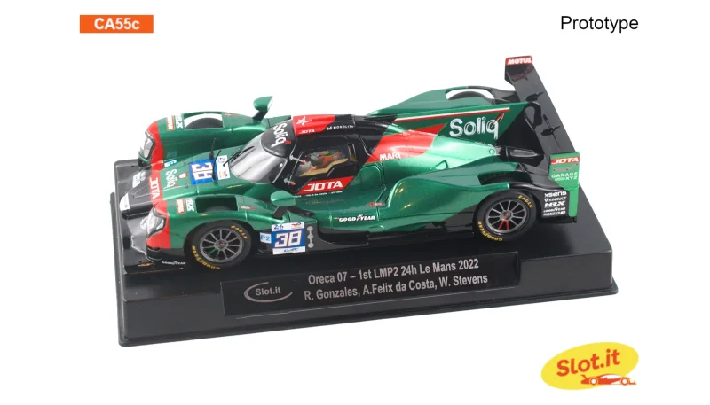 Slotcar 1:32 Analog Slot.it LMP-07 No. 38 — Rennversion, Kunststoff-Chassis