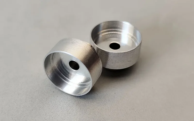 Slotcar Alu Topf-Felge, AD Ø 14,0, ID 13.1, B 6 mm, mit verl. Nabe