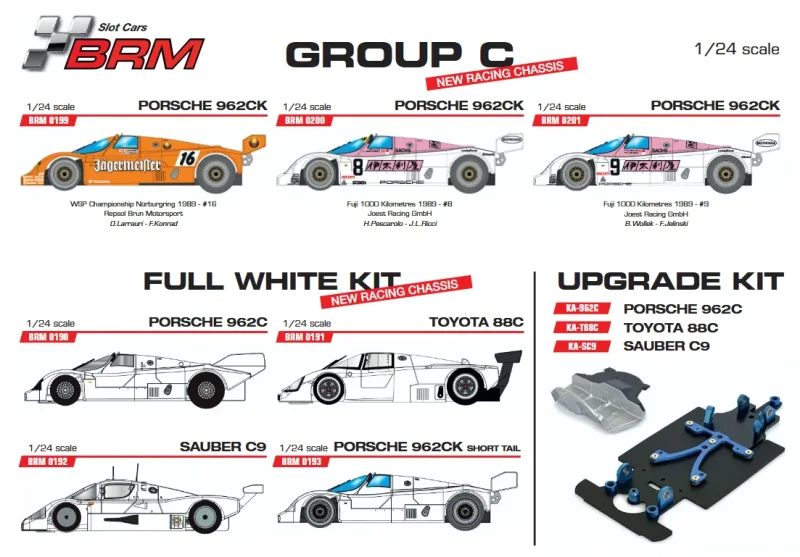 PORSCHE 962CK - Gruppe C - WSP Championship Nürburgring 1989 - #16 Repsol Brun Motorsport O.Larrauri - F.Konrad- BRM Slotcar Maßstab 1:24