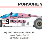 Slotcar Maßstab 1:24 analog BRM Fuji 1000 Kilometres 1989 - #9 Joest Racing GmbH B.Wollek - F.Jelinski in Rennversion mit Metall-Chassis