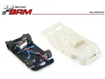 Slotcar Maßstab 1:24 analog Bausatz BRM C9 White Kit in Rennversion mit Metall-Chassis