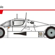 Slotcar Maßstab 1:24 analog Bausatz BRM C9 White Kit in Rennversion mit Metall-Chassis