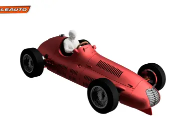 Slotcar Maßstab 1:24 analog Bausatz SCALEAUTO 4CLT White Kit in Rennversion mit Metall-Chassis und Beklebungssatz