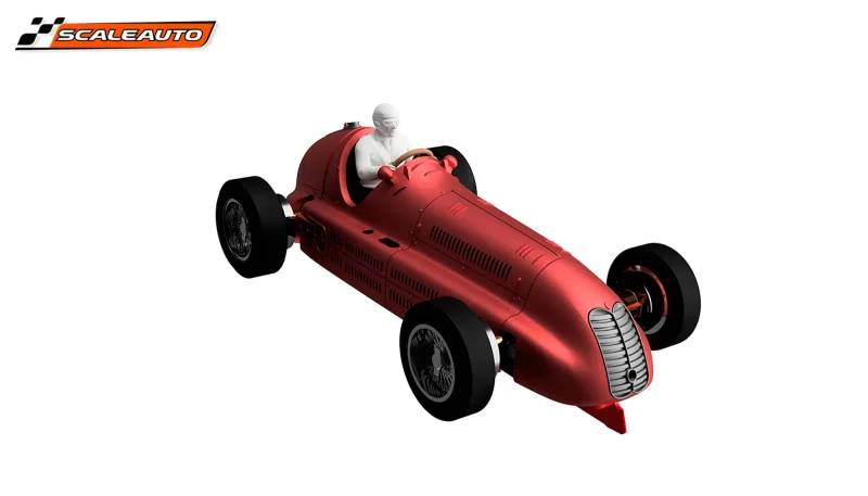 Slotcar Maßstab 1:24 analog Bausatz SCALEAUTO 6CM White Kit in Rennversion mit Metall-Chassis und Beklebungssatz