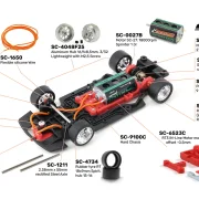 Slotcar Maßstab 1:32 analog FLY M1 Version France in Wettbewerbsausführung RACING EVO 3 mit Kunststoff-Chassis