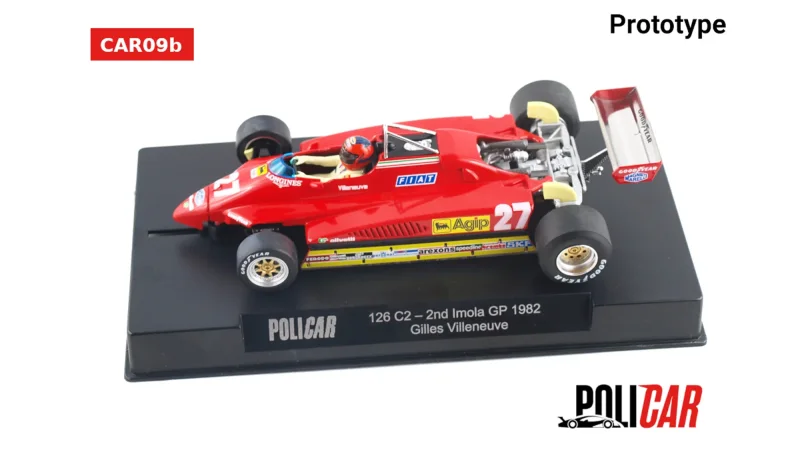 Slotcar Maßstab 1:32 analog POLICAR 126 No. 27 in Rennversion mit Kunststoff-Chassis