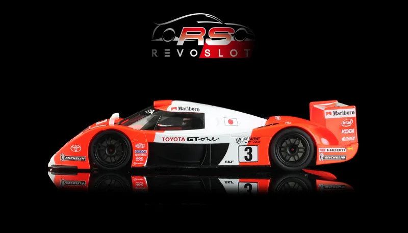 Slotcar Maßstab 1:32 analog REVOSLOT GT-One No. 3 in Rennversion mit Metall-Chassis