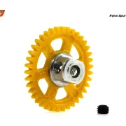 Spurzahnrad RS4 38Z M50 Plastik gelocht m.Alunabe f.Ø3mm -  SCALEAUTO