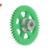 Spurzahnrad RS4 44Z M50 Plastik gelocht m.Alunabe f.Ø3mm -  SCALEAUTO