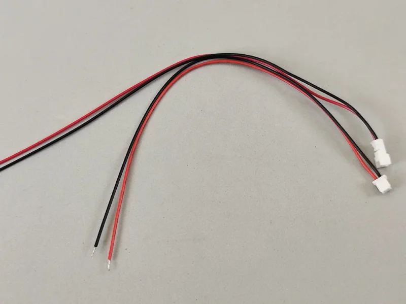 Stecker Kombi (1). Micro JST 1,25 / 2-polig, Kabel je 15cm lang, dünn für Beleuchtungskits