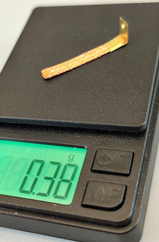 Stromabnehmer (1) 3,5x0,2mm Kupfer soft - dünn - zum selbst schneiden,  6,5cm Stück