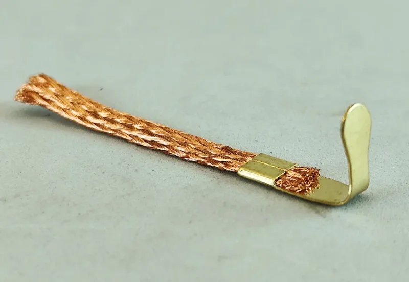 Stromabnehmer (1), Racing Kupfer 4mm breit, 0,5 mm dick, soft m. QRC-Steckmontage