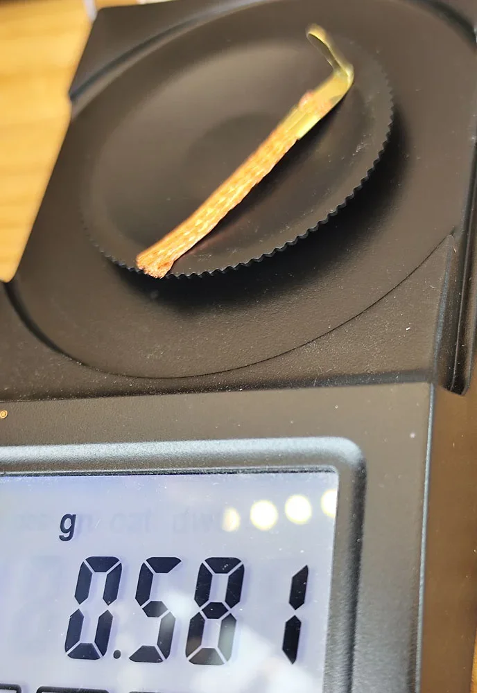 Stromabnehmer (1), Racing Kupfer 4mm breit, 0,5 mm dick, soft m. QRC-Steckmontage