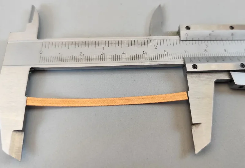 Stromabnehmer (1) 3,5x0,2mm Kupfer supersoft - dünn - zum selbst schneiden,  6,5cm Stück