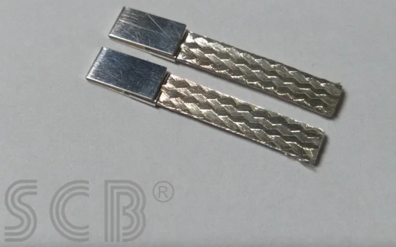 Super Thin KVS - SCB - Stromabnehmer/Schleifer, Kupfer versilbert, 4.6 mm breit, 0.50 mm dick,, 26-28 mm lang