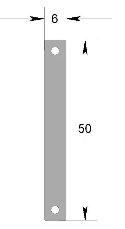 Unterlegteile (2) Messing, H 1,5mm, "UNTER den Karohalter" für "OLD NASCAR DMT Chassis"