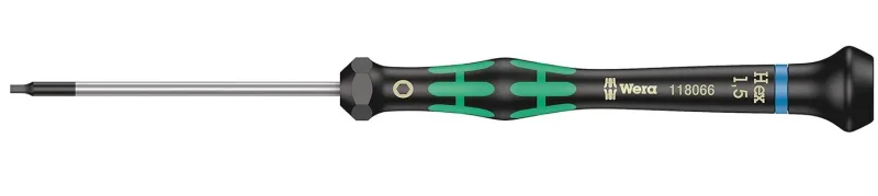 Wera Hex-Plus, 1,5 x 60 mm, Elektroniker-Sechskantschraubendreher, 05118066001