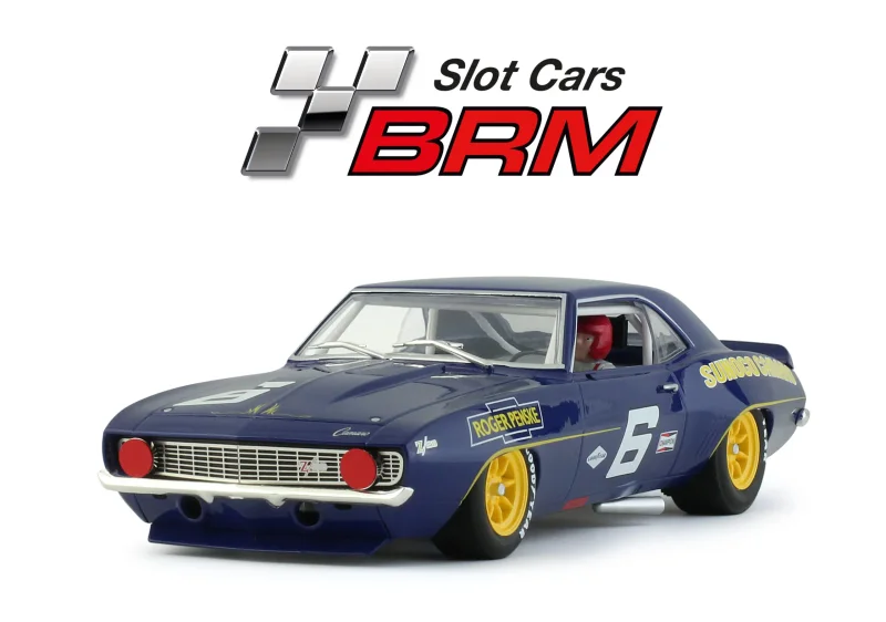 CAMARO Z28 1969 – SUNOCO – Trans-AM Laguna Seca 1969 - #6 ROGER PENSKE Ed Leslie - Ronnie Bucknum - Slotcar Maßstab 1:24 analog BRM