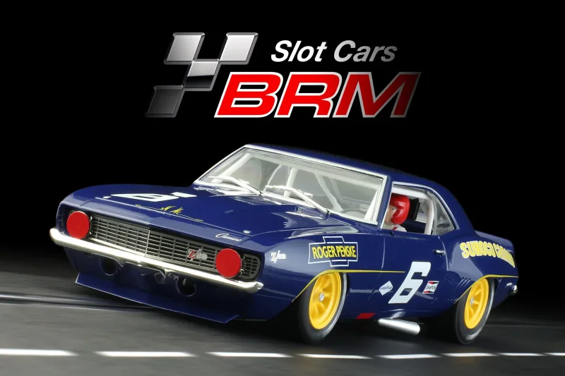 CAMARO Z28 1969 – SUNOCO – Trans-AM Laguna Seca 1969 - #6 ROGER PENSKE Ed Leslie - Ronnie Bucknum - Slotcar Maßstab 1:24 analog BRM